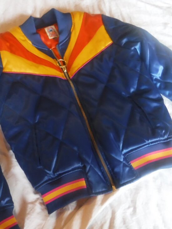 Classic Rock Couture 1970 Arizona Desert Insp Navy RISING SUN Bomber Jack Size S - Picture 4 of 9